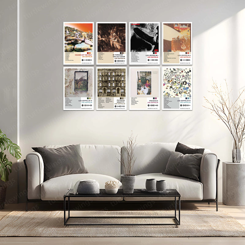 Led Zeppelin Complete Collection | Set of 13 | Set of 8 | Set of 4 | Album Posters Metal Frames  Hard Rock Foundations. Blues Power. Timeless Legends.