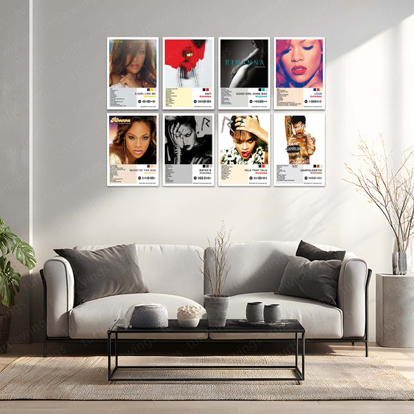 Rihanna – Complete Album Collection | Set of 11 | Set of 8 | Set of 4 | Premium Metal Poster Set