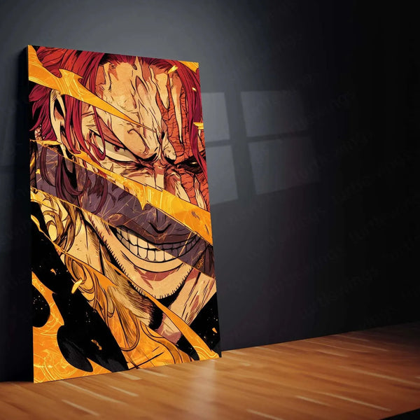 Shanks One Piece Japanese Metal Poster | Yonko Red-Haired Pirate Wall Art 2 - TURTLEWINGS 