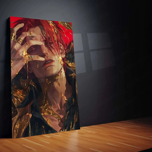 Shanks One Piece Japanese Metal Poster | Yonko Red-Haired Pirate Wall Art 4 - TURTLEWINGS 