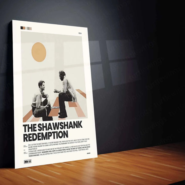 The Shawshank Redemption Metal Poster | Classic Movie Wall Art | Hope & Freedom Decor - TURTLEWINGS 
