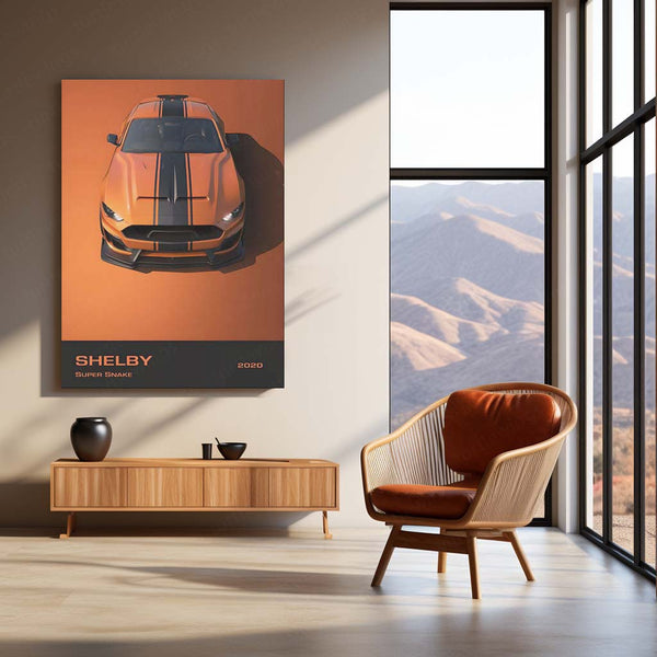 Shelby Super Snake – 2020 | Muscle Car Metal Frame | Raw American Power Wall Art