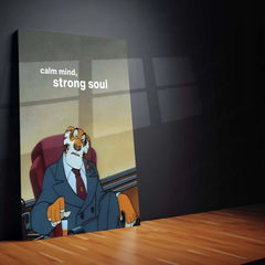 Quote Metal Poster | The Jungle Book Shere Khan – “Calm mind, strong soul” Quote Metal Frame Wall Art - TURTLEWINGS 