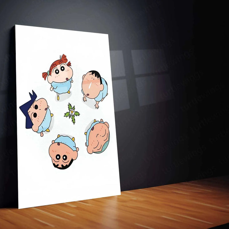 Shinchan Metal Poster – Fun & Nostalgic Anime Wall Art - TURTLEWINGS 
