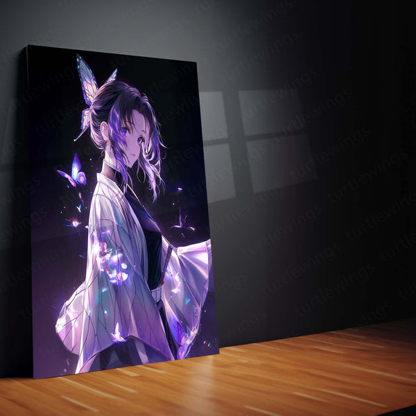 Shinobu Kocho Demon Slayer Metal Frame | Anime Wall Art - TURTLEWINGS 