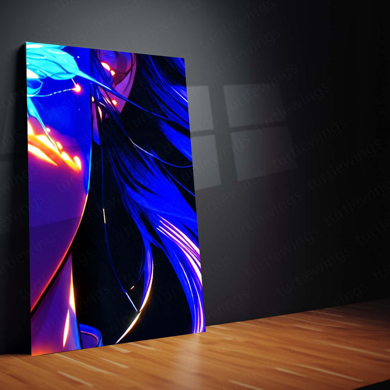 Anime Metal Poster Set of 9 | Shinobu Kocho | Demon Slayer Butterfly Hashira Wall Art | Kimetsu no Yaiba Anime 9 Panel Metal Print
