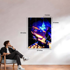 Anime Metal Poster Set of 9 | Shinobu Kocho | Demon Slayer Butterfly Hashira Wall Art | Kimetsu no Yaiba Anime 9 Panel Metal Print