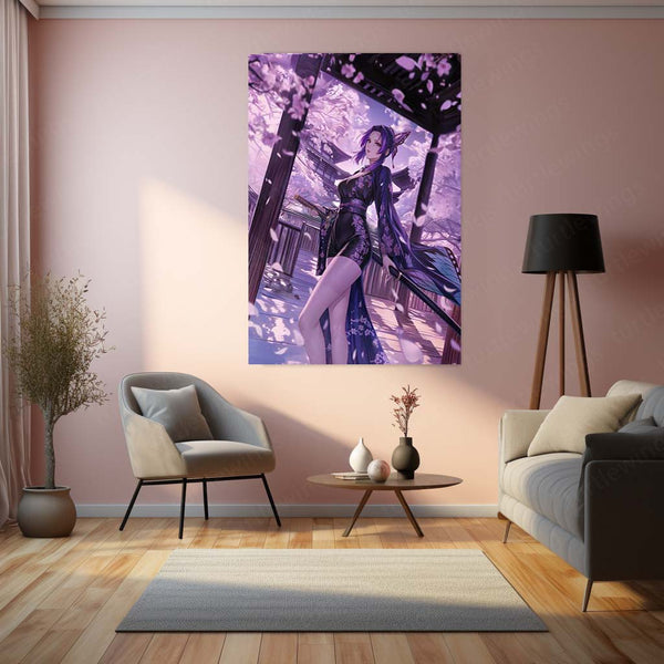 Shinobu Kocho Demon Slayer Metal Frame | Anime Wall Art 01 - TURTLEWINGS 
