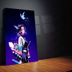 Shinobu Kocho – Dance of the Butterflies Metal Poster | Demon Slayer Wall Frame