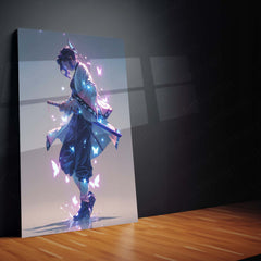 Shinobu Kocho – Dance of the Butterflies Metal Poster | Demon Slayer Wall Frame 01