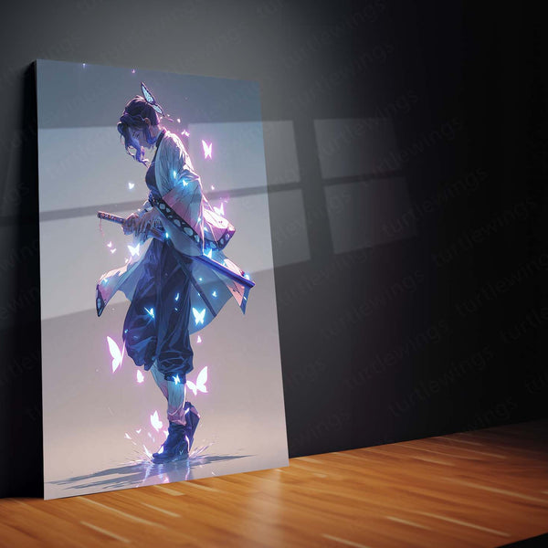 Shinobu Kocho – Dance of the Butterflies Metal Poster | Demon Slayer Wall Frame 01