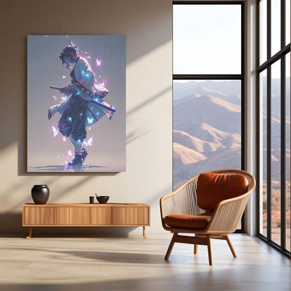 Shinobu Kocho – Dance of the Butterflies Metal Poster | Demon Slayer Wall Frame 01