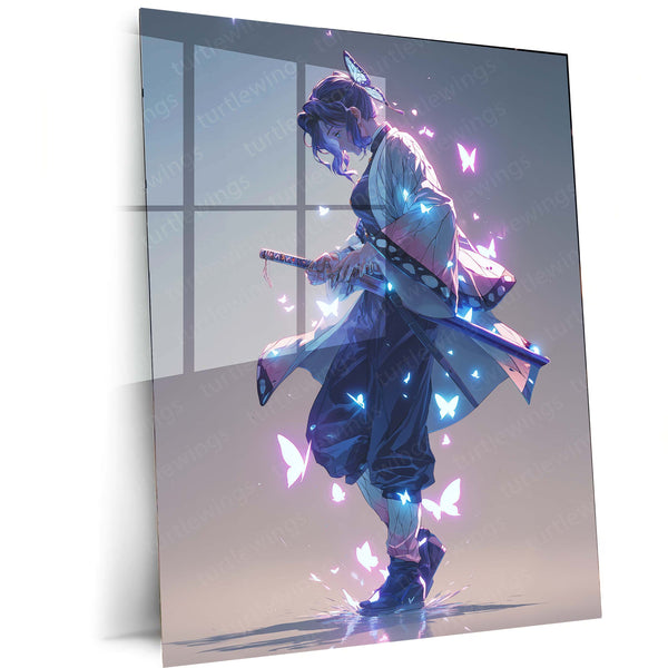 Shinobu Kocho – Dance of the Butterflies Metal Poster | Demon Slayer Wall Frame 01