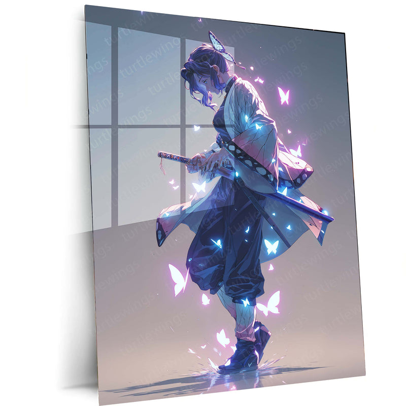 Shinobu Kocho – Dance of the Butterflies Metal Poster | Demon Slayer Wall Frame 01