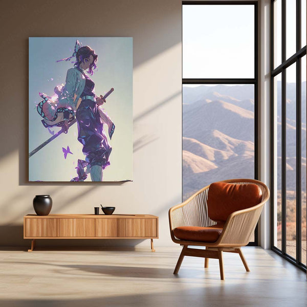 Shinobu Kocho – Dance of the Butterflies Metal Poster | Demon Slayer Wall Frame 02