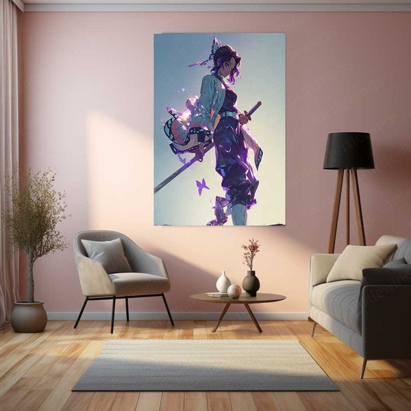 Shinobu Kocho – Dance of the Butterflies Metal Poster | Demon Slayer Wall Frame 02