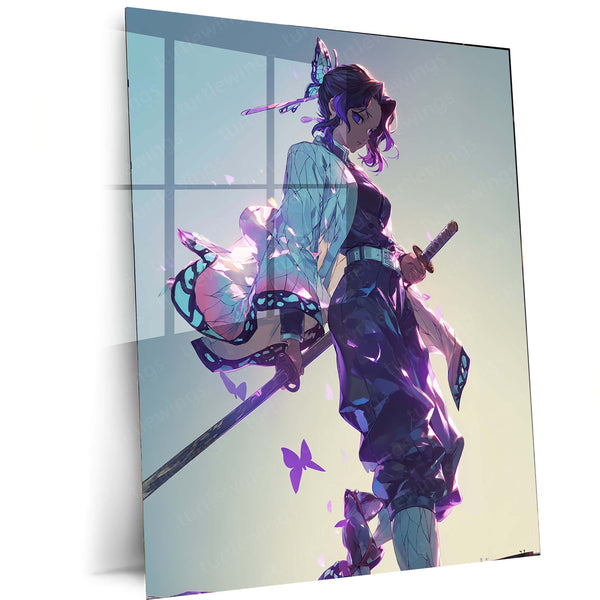 Shinobu Kocho – Dance of the Butterflies Metal Poster | Demon Slayer Wall Frame 02