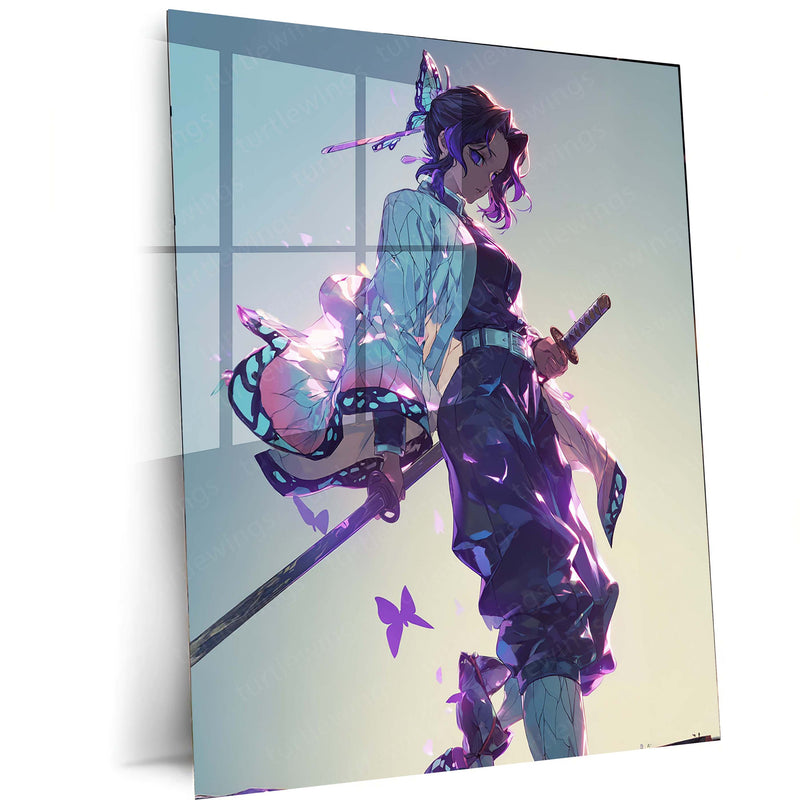 Shinobu Kocho – Dance of the Butterflies Metal Poster | Demon Slayer Wall Frame 02