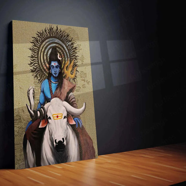 Lord Shiva Metal Poster – Divine Lord of Destruction | Spiritual Hindu Wall Art 2 - TURTLEWINGS 