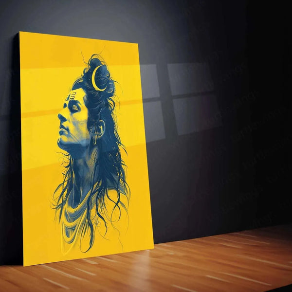 Lord Shiva Metal Poster – Divine Lord of Destruction | Spiritual Hindu Wall Art 3 - TURTLEWINGS 
