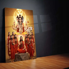 Spiritual Metal Poster | Shri Navnath | Divine Nath Tradition Spiritual Wall Art |Guru Parampara Metal Poster - TURTLEWINGS 