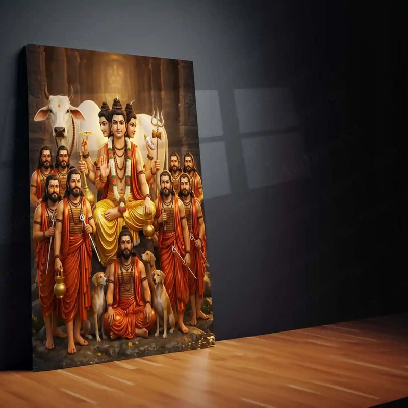 Spiritual Metal Poster | Shri Navnath | Divine Nath Tradition Spiritual Wall Art |Guru Parampara Metal Poster 01 - TURTLEWINGS 