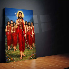 Spiritual Metal Poster | Shri Navnath Darshan | Divine Guru Spiritual Wall Art | Nath Sampradaya Metal Poster - TURTLEWINGS 
