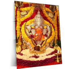 Siddhivinayak Ganpati – The Divine Blessings Metal Poster - TURTLEWINGS 