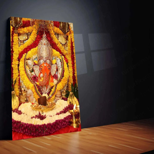 Siddhivinayak Ganpati – The Divine Blessings Metal Poster - TURTLEWINGS 