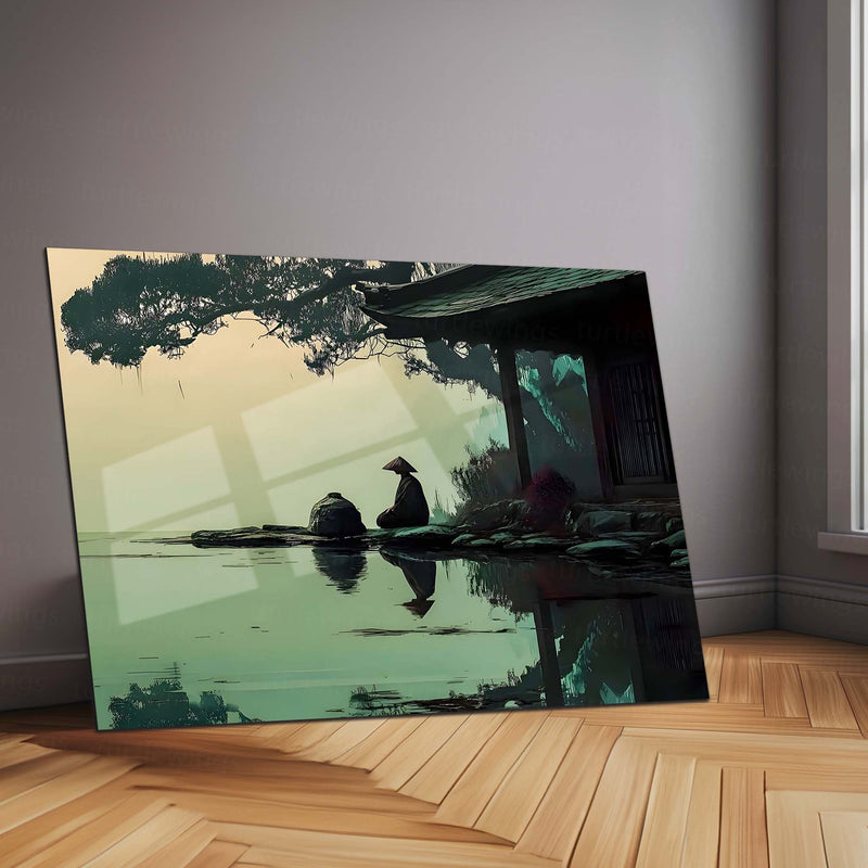 Silence of a Japanese Man – Serenity Reflected Metal Frame