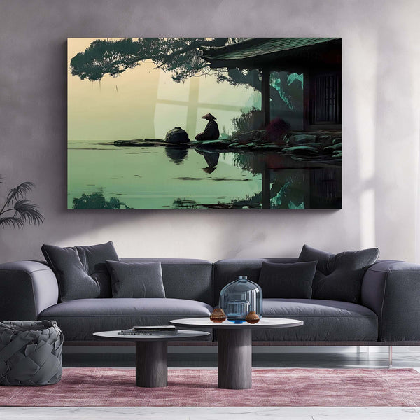 Silence of a Japanese Man – Serenity Reflected Metal Frame