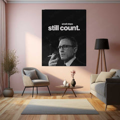 Small Steps Still Count – Daniel Craig Inspirational Metal Poster | Grit x Growth Wall Art