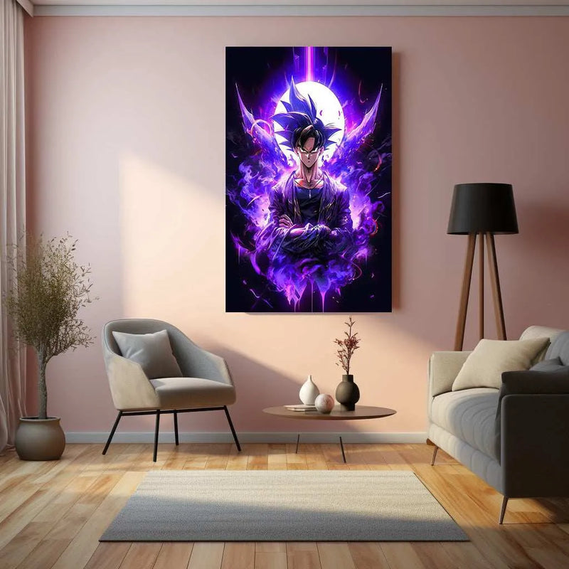 Goku Dragon Ball Z Metal Poster | Saiyan Warrior Wall Art | Anime Power-Up Decor - TURTLEWINGS 
