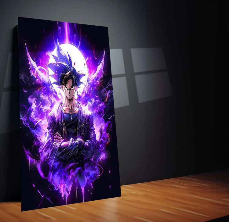 Goku Dragon Ball Z Metal Poster | Saiyan Warrior Wall Art | Anime Power-Up Decor - TURTLEWINGS 