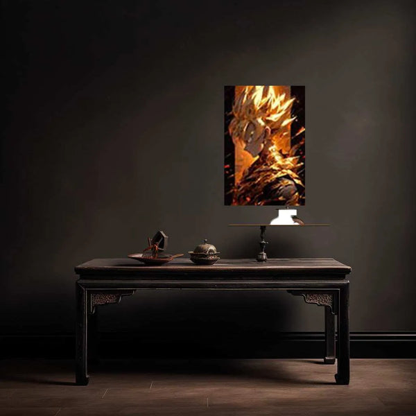 Goku Dragon Ball Z Metal Poster | Saiyan Warrior Wall Art | Anime Power-Up Decor - TURTLEWINGS 