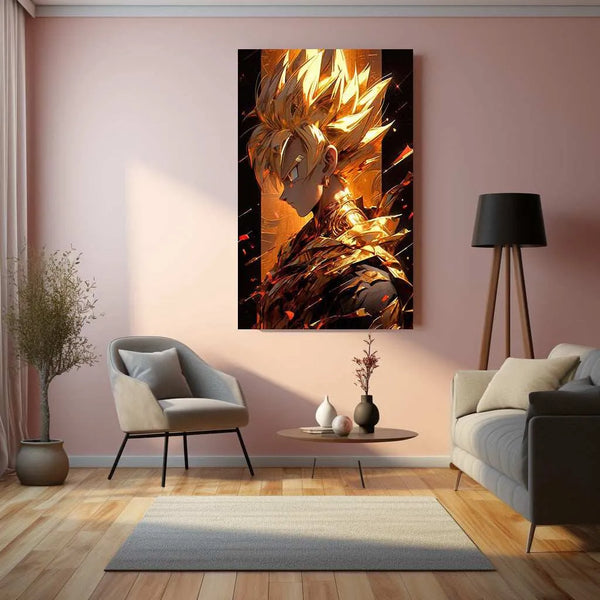 Goku Dragon Ball Z Metal Poster | Saiyan Warrior Wall Art | Anime Power-Up Decor - TURTLEWINGS 