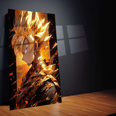 Goku Dragon Ball Z Metal Poster | Saiyan Warrior Wall Art | Anime Power-Up Decor - TURTLEWINGS 