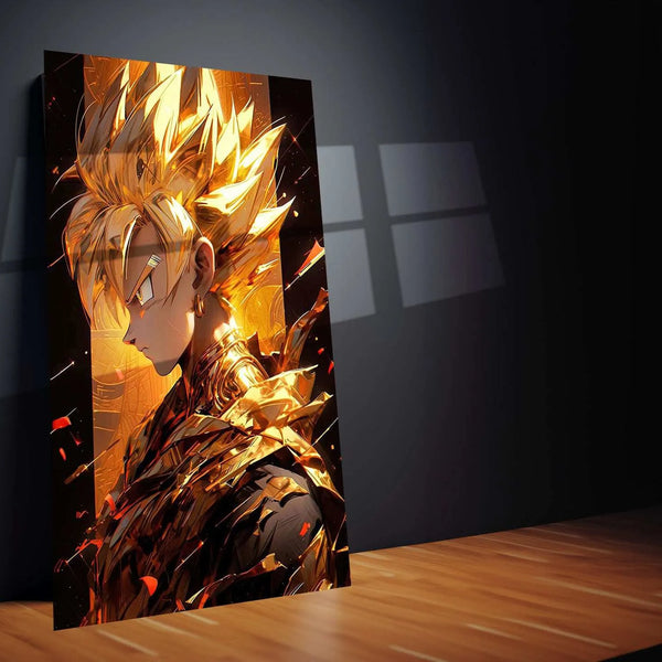 Goku Dragon Ball Z Metal Poster | Saiyan Warrior Wall Art | Anime Power-Up Decor - TURTLEWINGS 