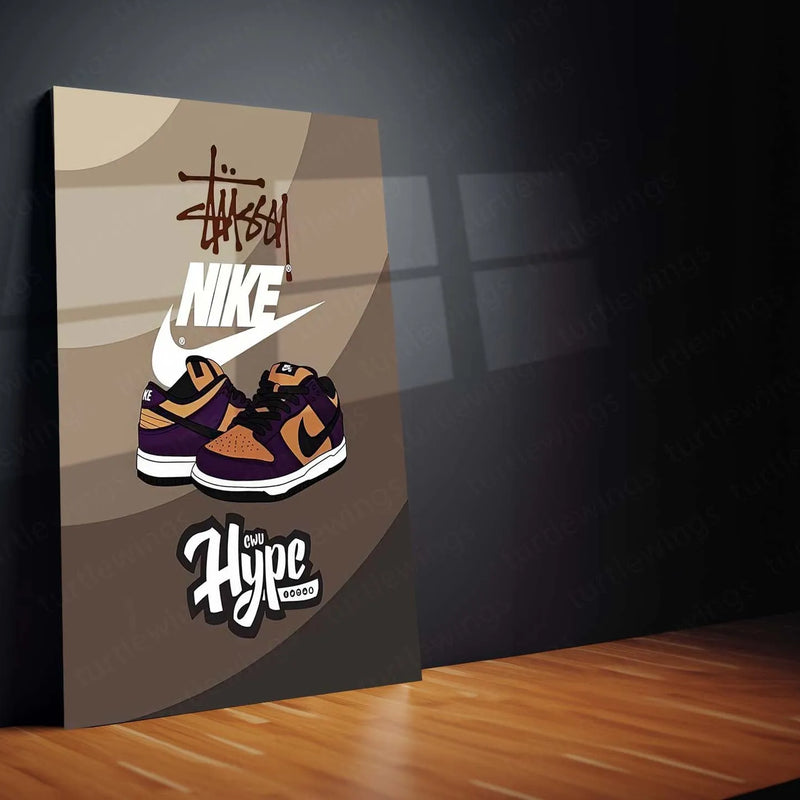 Abstract Metal Poster | Nike Sneaker Art Metal Poster – Bold & Stylish Decor 03 - TURTLEWINGS 