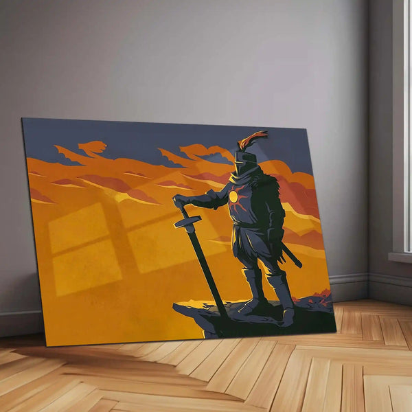 Solaire of Astora | Praise the Sun Minimal Dark Fantasy Metal Frame - TURTLEWINGS 