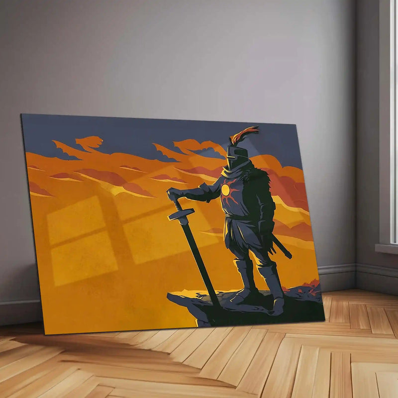 Solaire of Astora | Praise the Sun Minimal Dark Fantasy Metal Frame - TURTLEWINGS 
