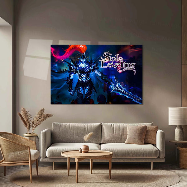 Anime Metal Poster | Solo Leveling – Shadow Monarch Awakened Metal Frame