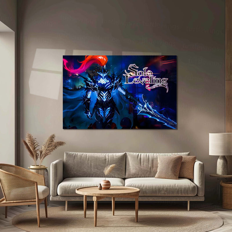 Anime Metal Poster | Solo Leveling – Shadow Monarch Awakened Metal Frame