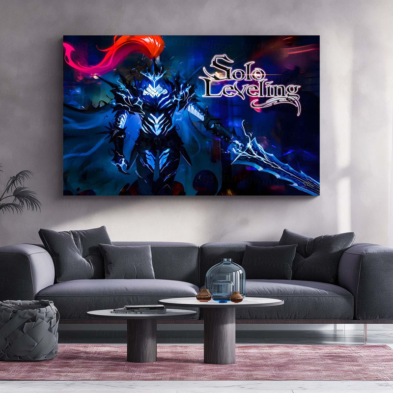 Anime Metal Poster | Solo Leveling – Shadow Monarch Awakened Metal Frame