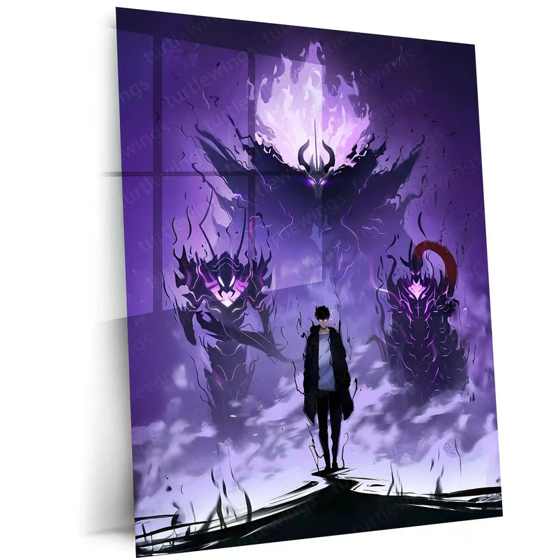 Anime Metal Poster | Solo Leveling Metal Poster | Anime Wall Art | Premium Metal Poster
