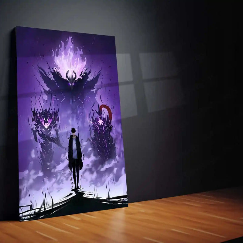 Anime Metal Poster | Solo Leveling Metal Poster | Anime Wall Art | Premium Metal Poster