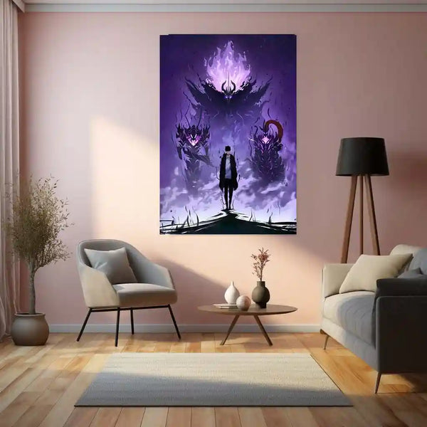 Anime Metal Poster | Solo Leveling Metal Poster | Anime Wall Art | Premium Metal Poster