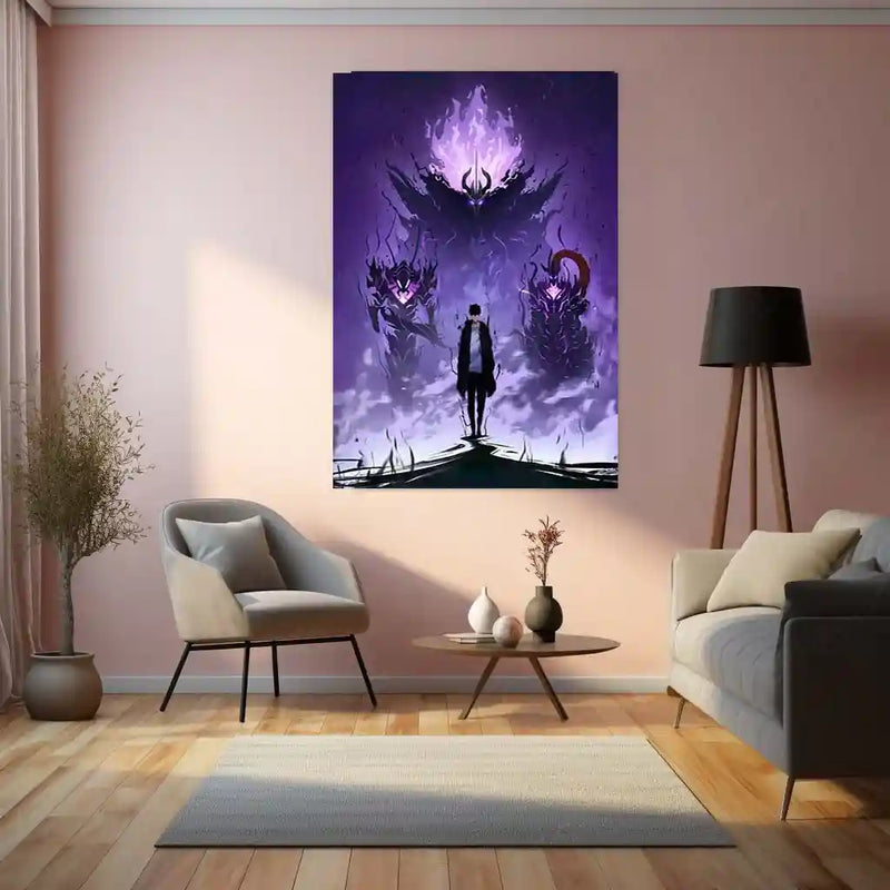 Anime Metal Poster | Solo Leveling Metal Poster | Anime Wall Art | Premium Metal Poster