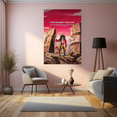 Quote Metal Poster | Son Goku – “Stop Calling It Bad Luck” Quote Metal Frame Wall Art - TURTLEWINGS 