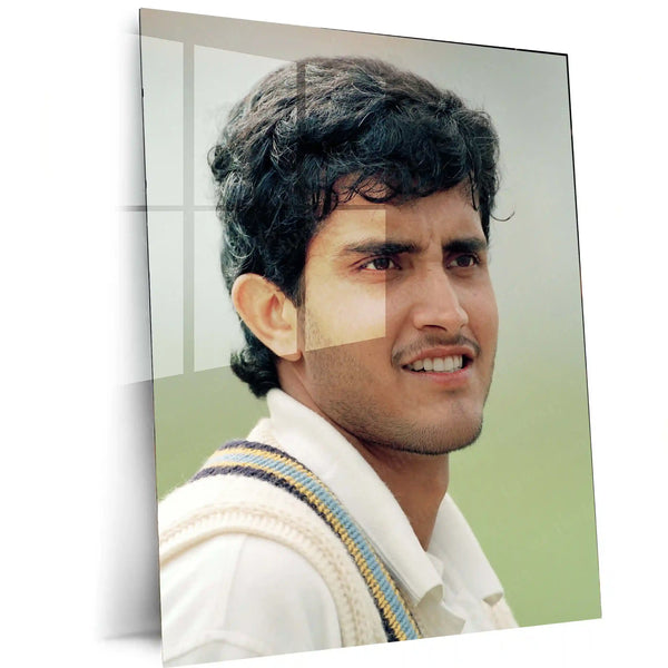 Cricket Metal Poster | Sourav Ganguly Metal Poster | Prince of Kolkata Cricket Legend Wall Art | Iconic Indian Captain Frame - TURTLEWINGS 